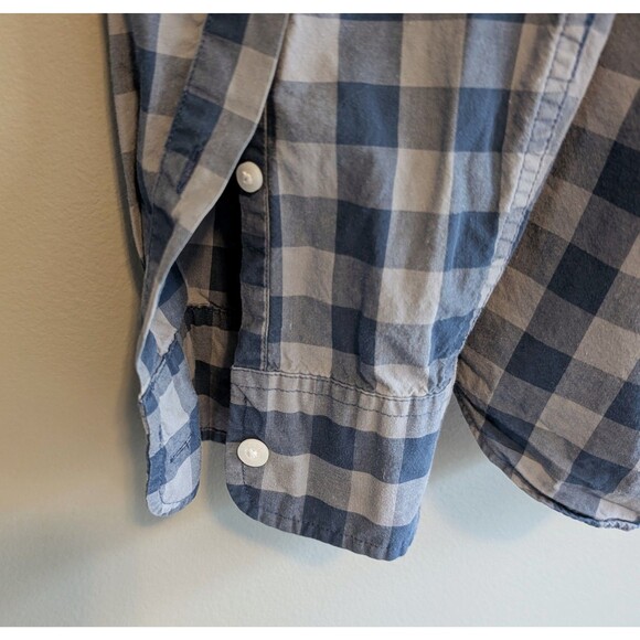 J.Crew Size XL Button Down Shirt Mens Blue Gray Check Slim Fit Extra Large LS - Picture 3 of 4